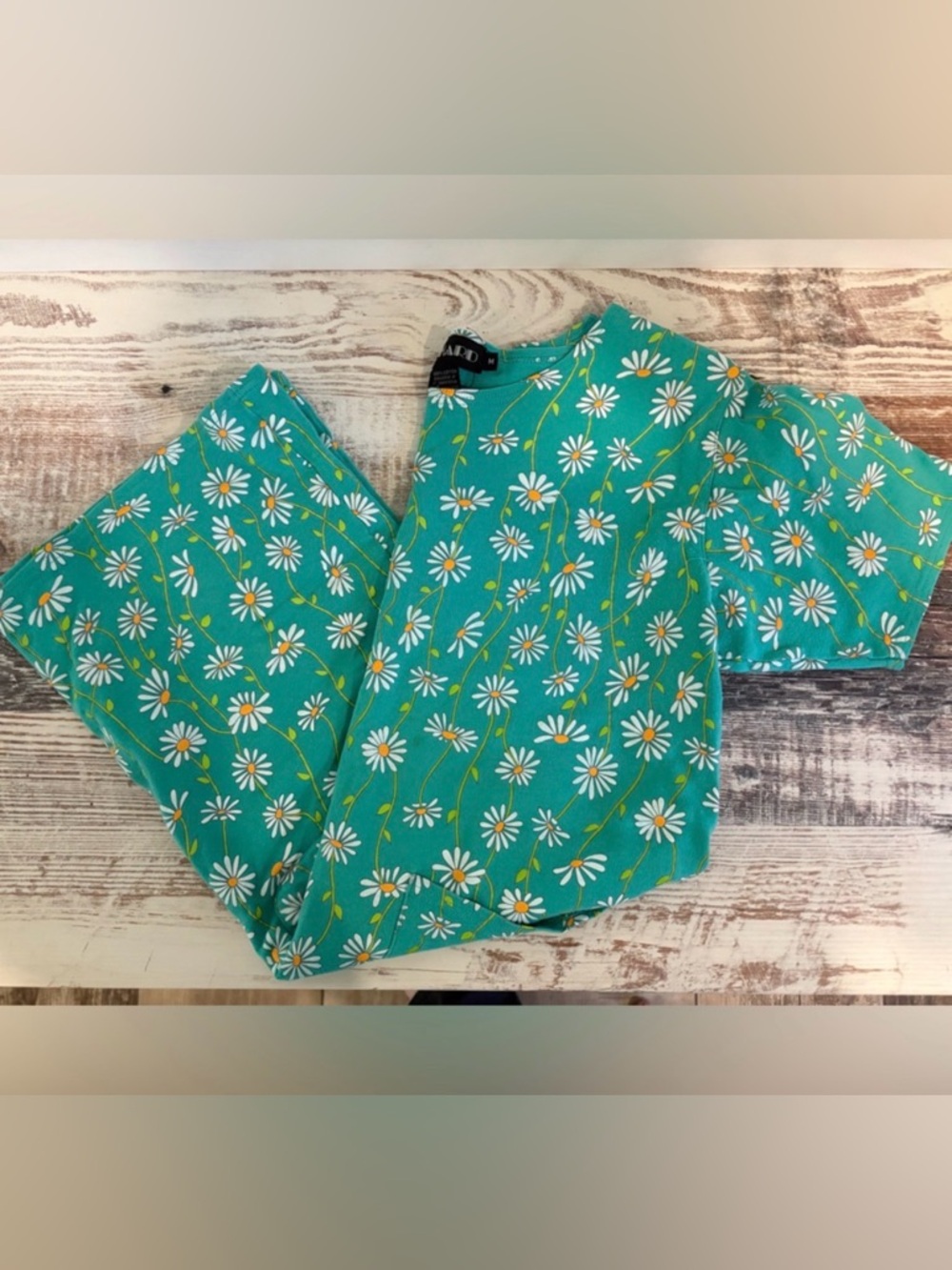 VTG Richard Green Daisy Print Dress With Pockets Medium